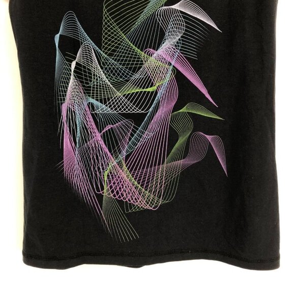 Athletic Works Black Abstract Graphic Short Sleeve Scoop Neck T-shirt size S - Picture 6 of 12
